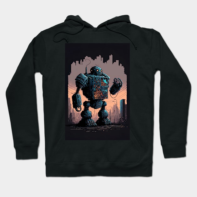 Giant futuristic robot attacking the city Hoodie by KoolArtDistrict